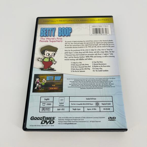 Betty Boop The World's First Female Superhero DVD - Good Used Condition - Picture 4 of 12